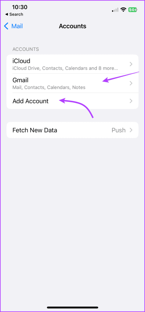 Check current account or Add new account