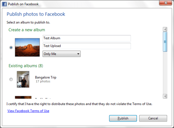 Choose Create Album
