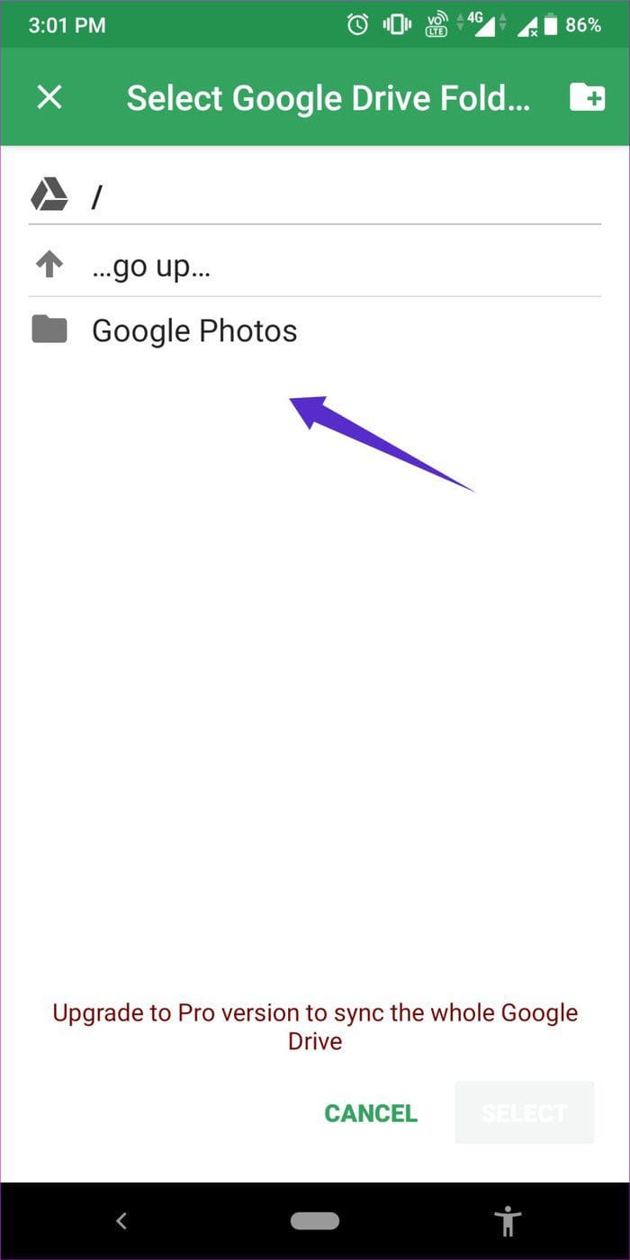 Choose Google Photo