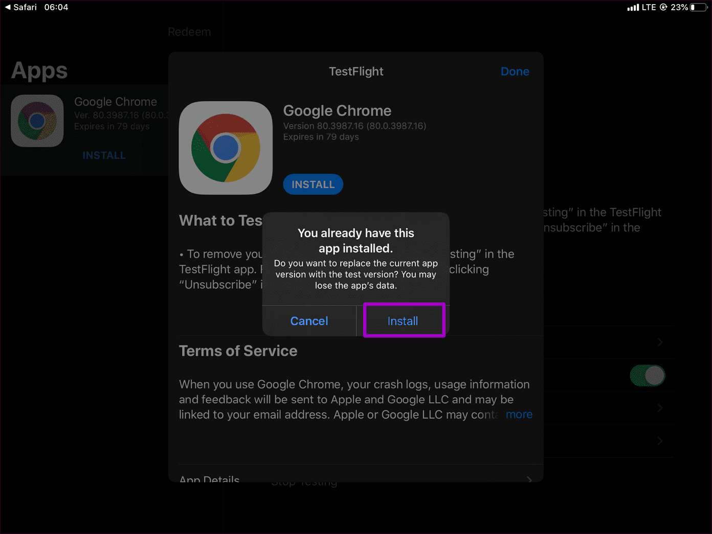 Chrome Beta Iphone Ipad Install Update 5