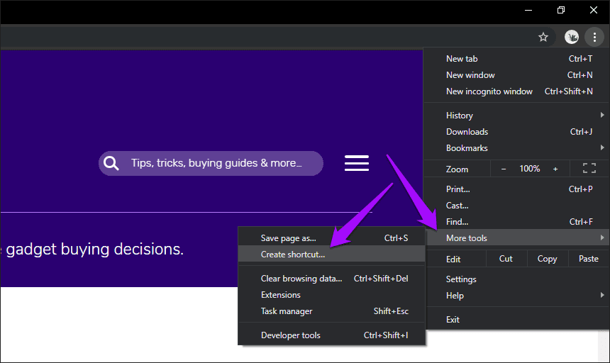 Chrome Create Shortcut Not Working 1
