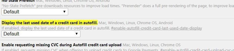 Chrome Credit Card