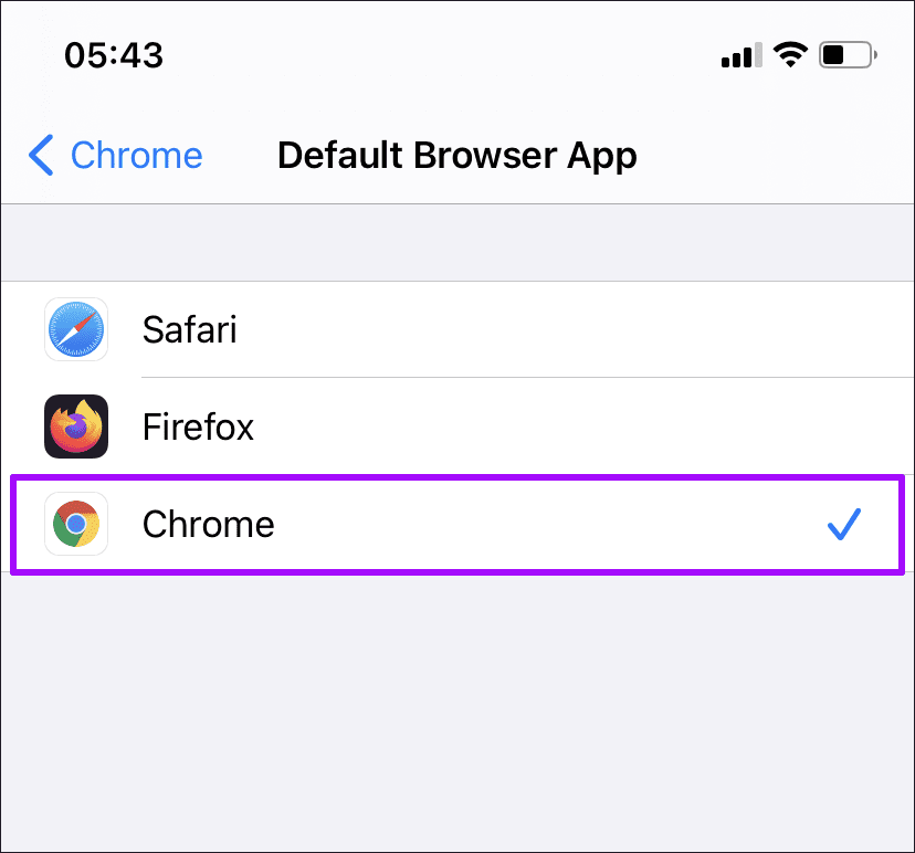 Chrome Default Browser Iphone Ipad 5