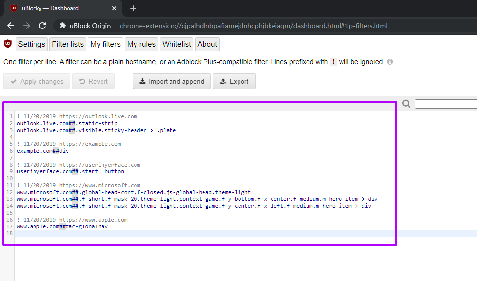 Chrome Extensions Block Elements 2