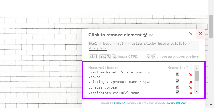 Chrome Extensions Block Elements 3