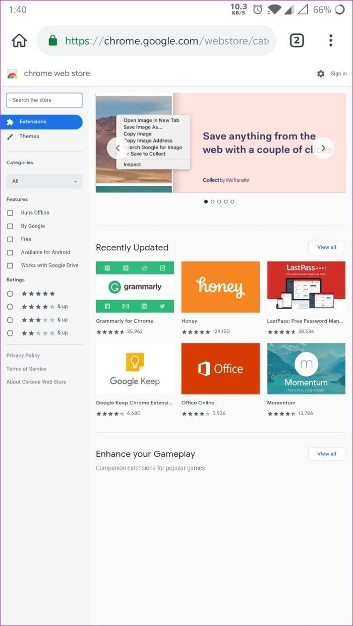 Chrome Extensions Kiwi Browser 5