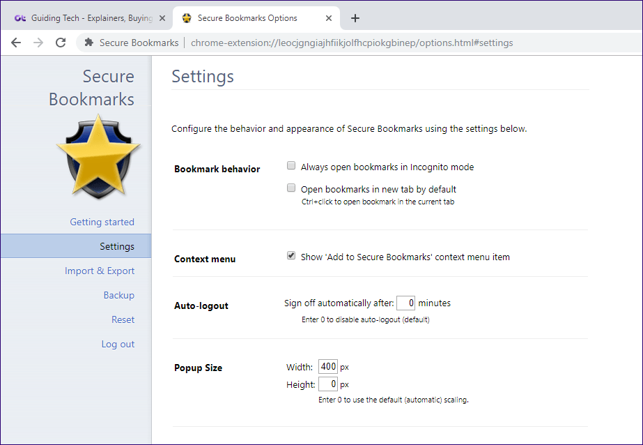 Chrome Password Protect Bookmarks Extensions 8