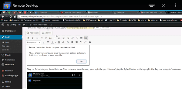 Chrome Remote Desktop Android Working