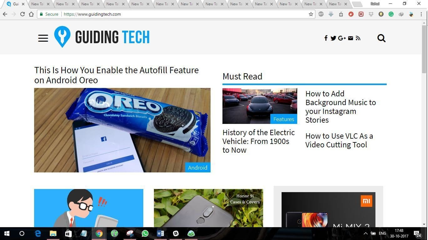 Chrome Tabs