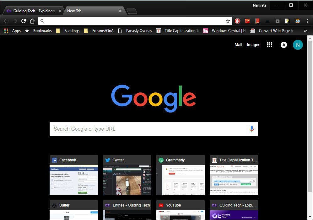 Chrome Dark Theme 1