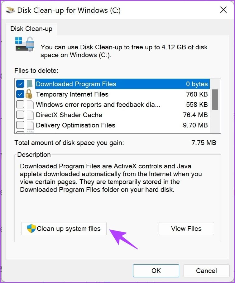 Clean up system files