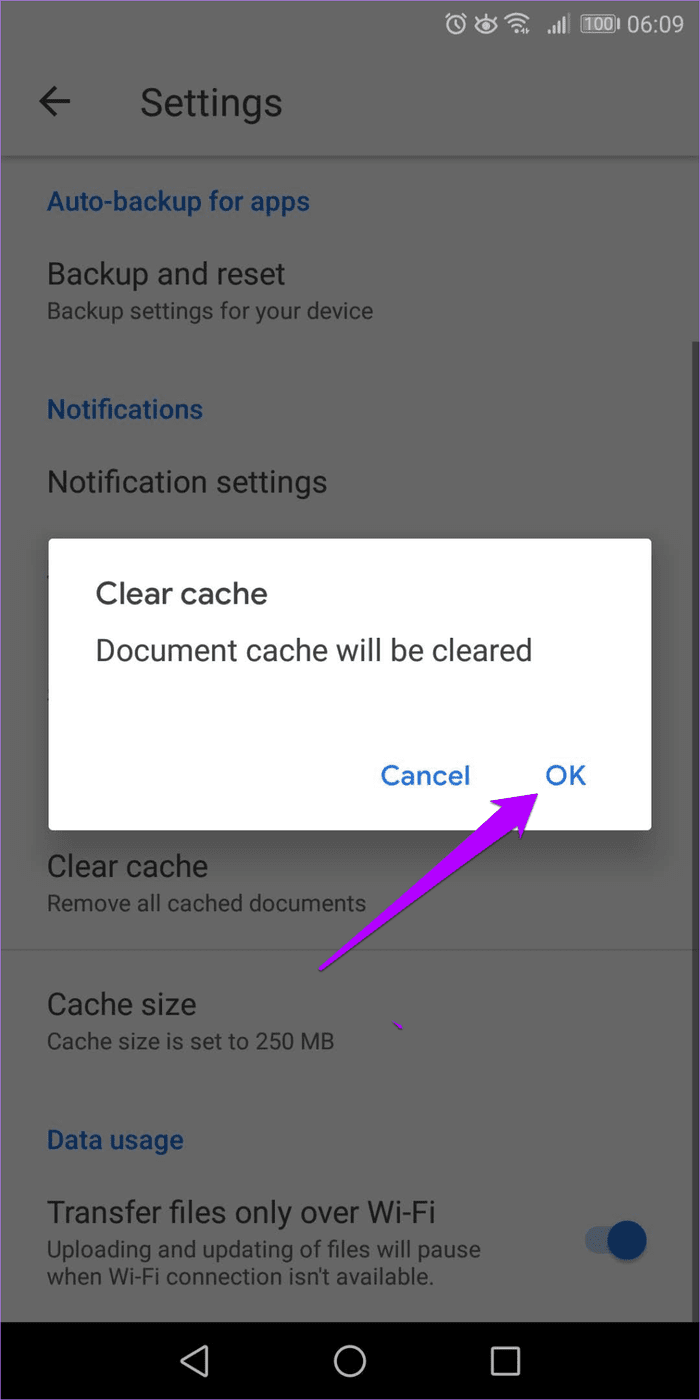 Clear Google Drive And Docs Cache 7