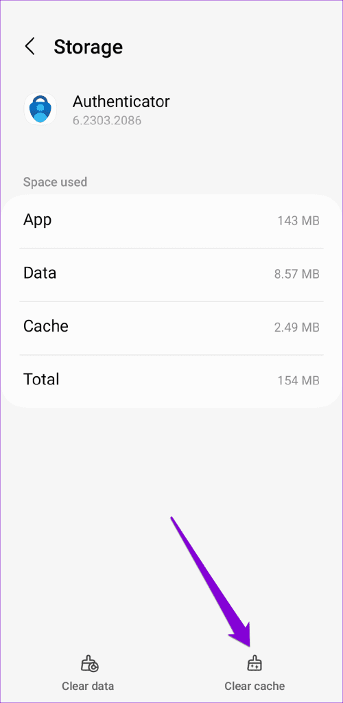 Clear Microsoft Authenticator Cache on Android