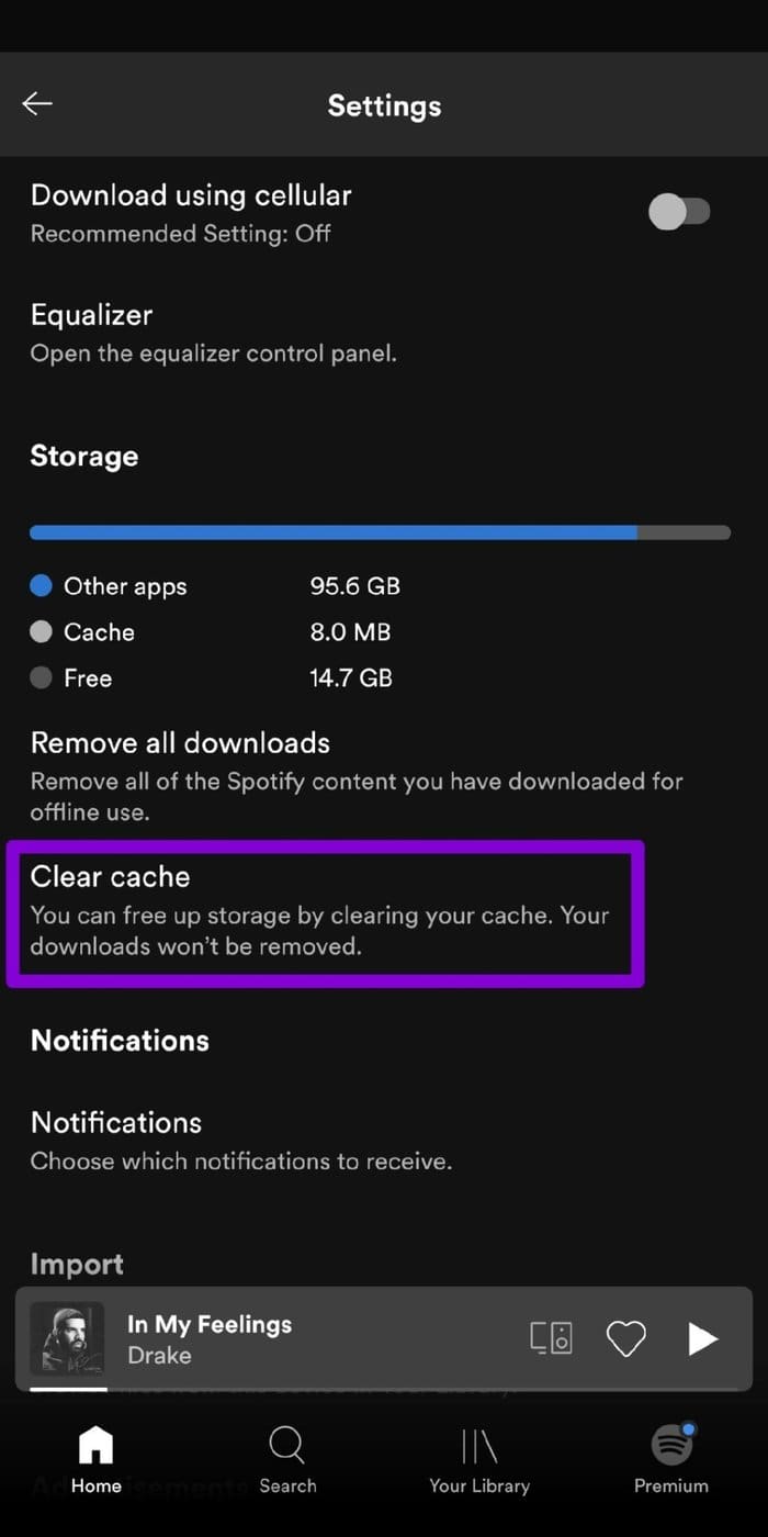 Clear Spotify Cache