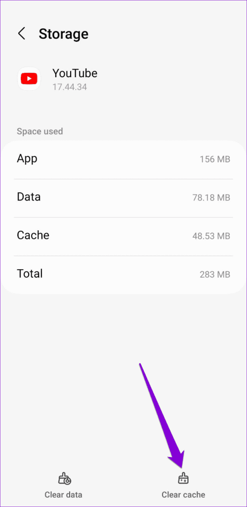 Clear YouTube Cache