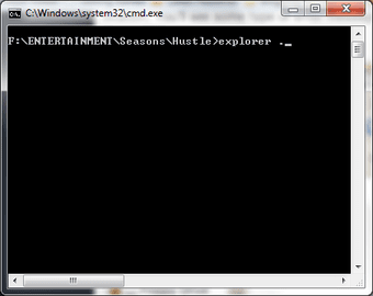 Command Prompt Explorer Specific