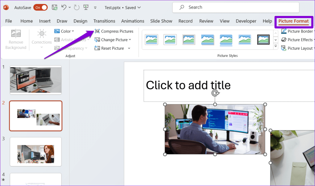 Compress Pictures in PowerPoint
