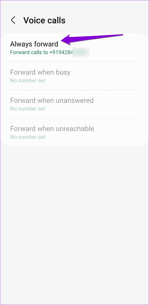 Configure Call Forwarding on Android