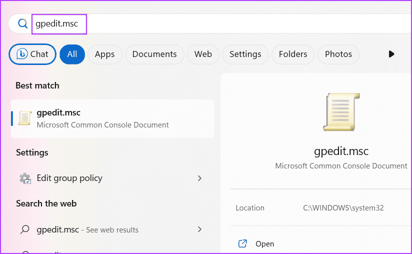 start menu