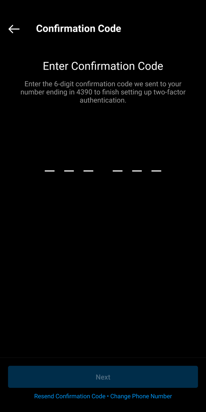 Confirmation Code