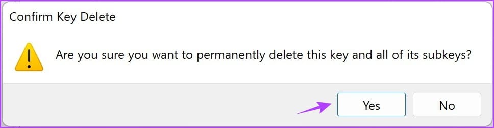 Confirm Delete Keys