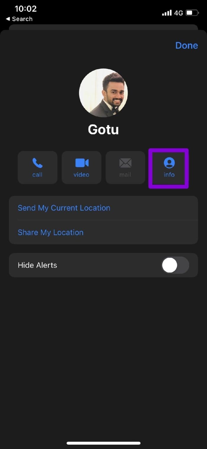 Contact Info on Messages