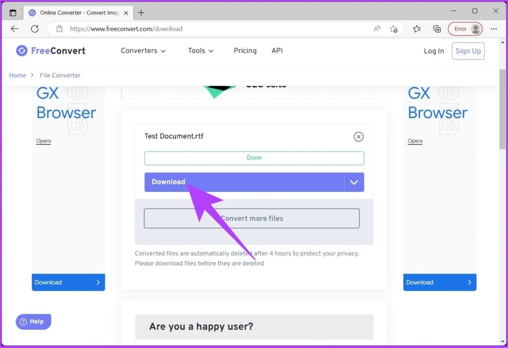 click the Download button