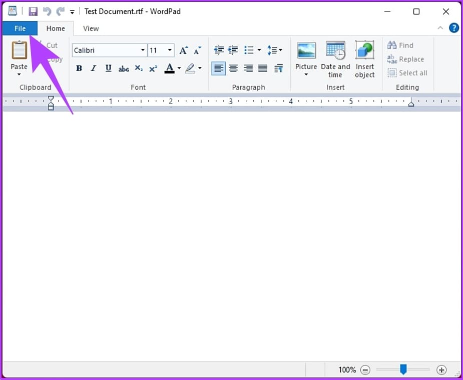 Navigate to File