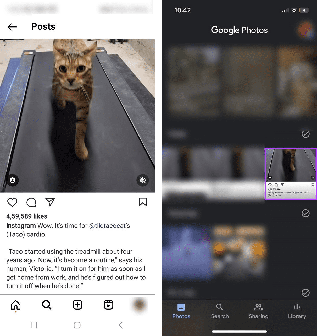 Open the Instagram screenshot