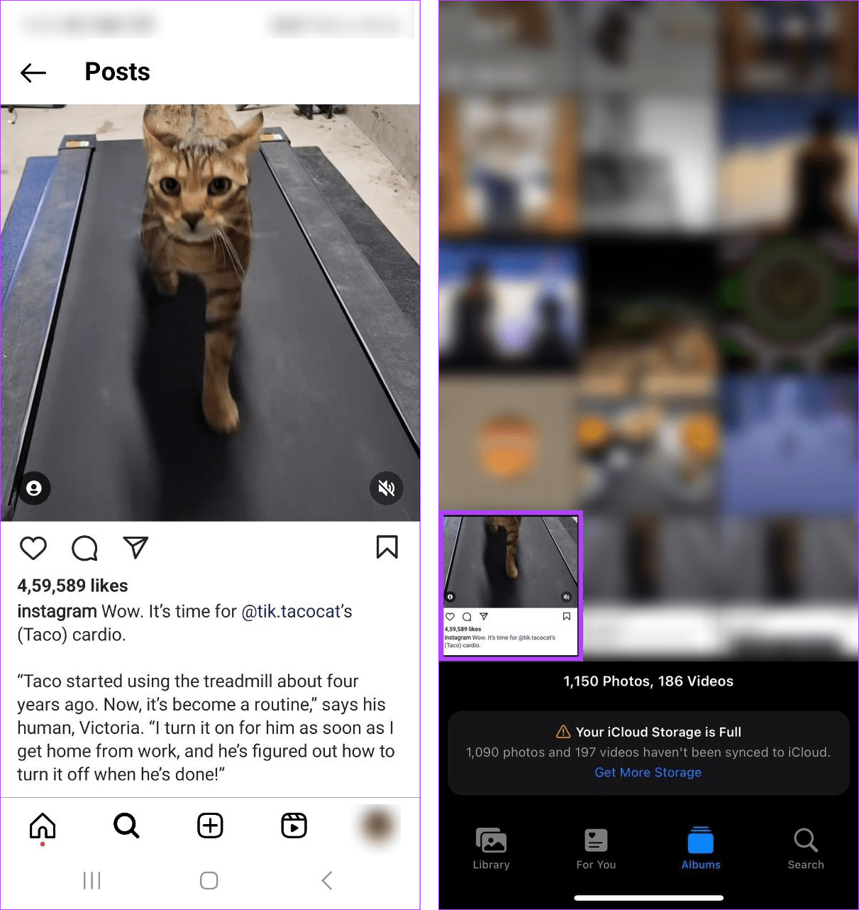 Open the screenshot in Photos app