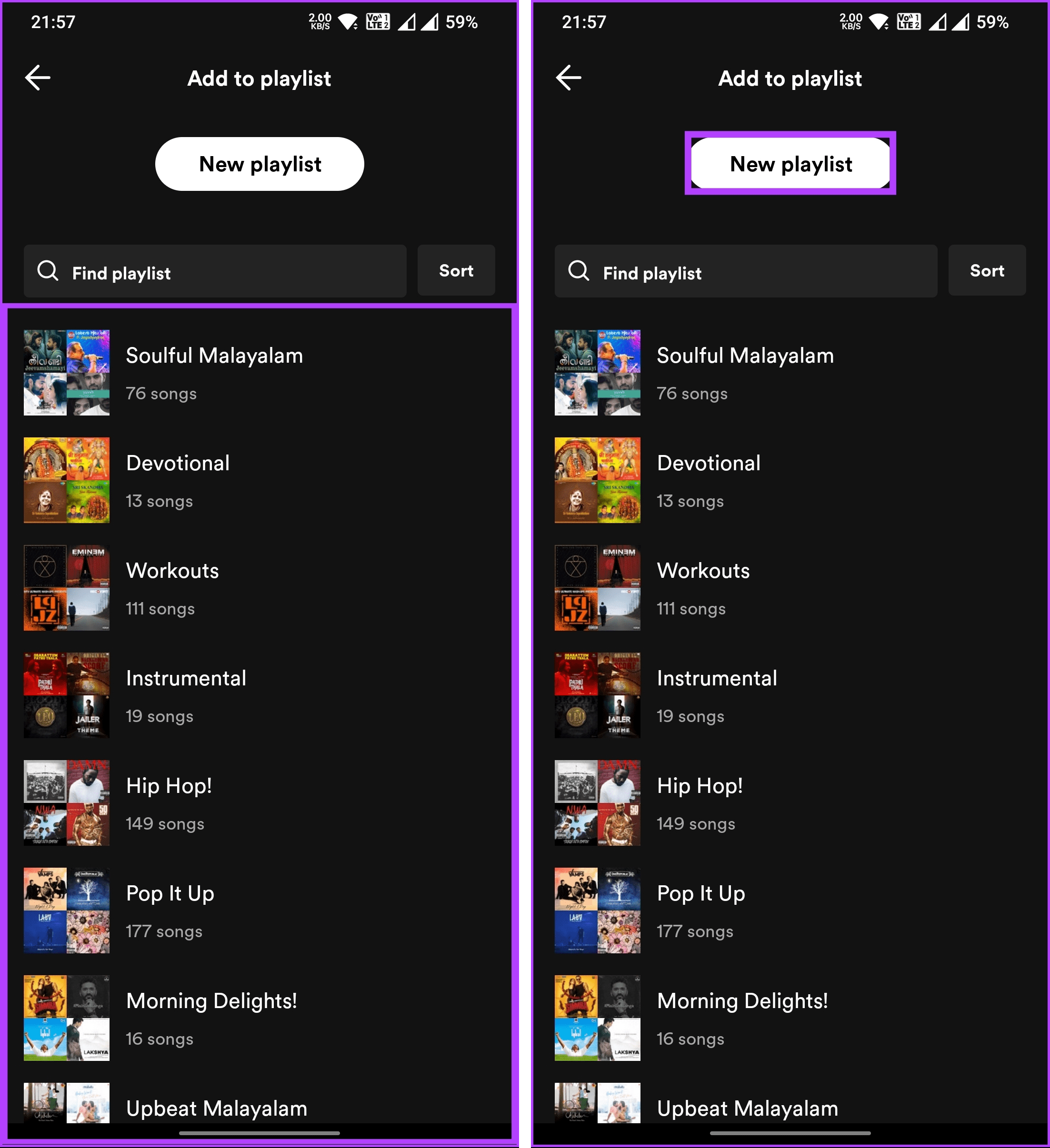 tap on the New playlist button