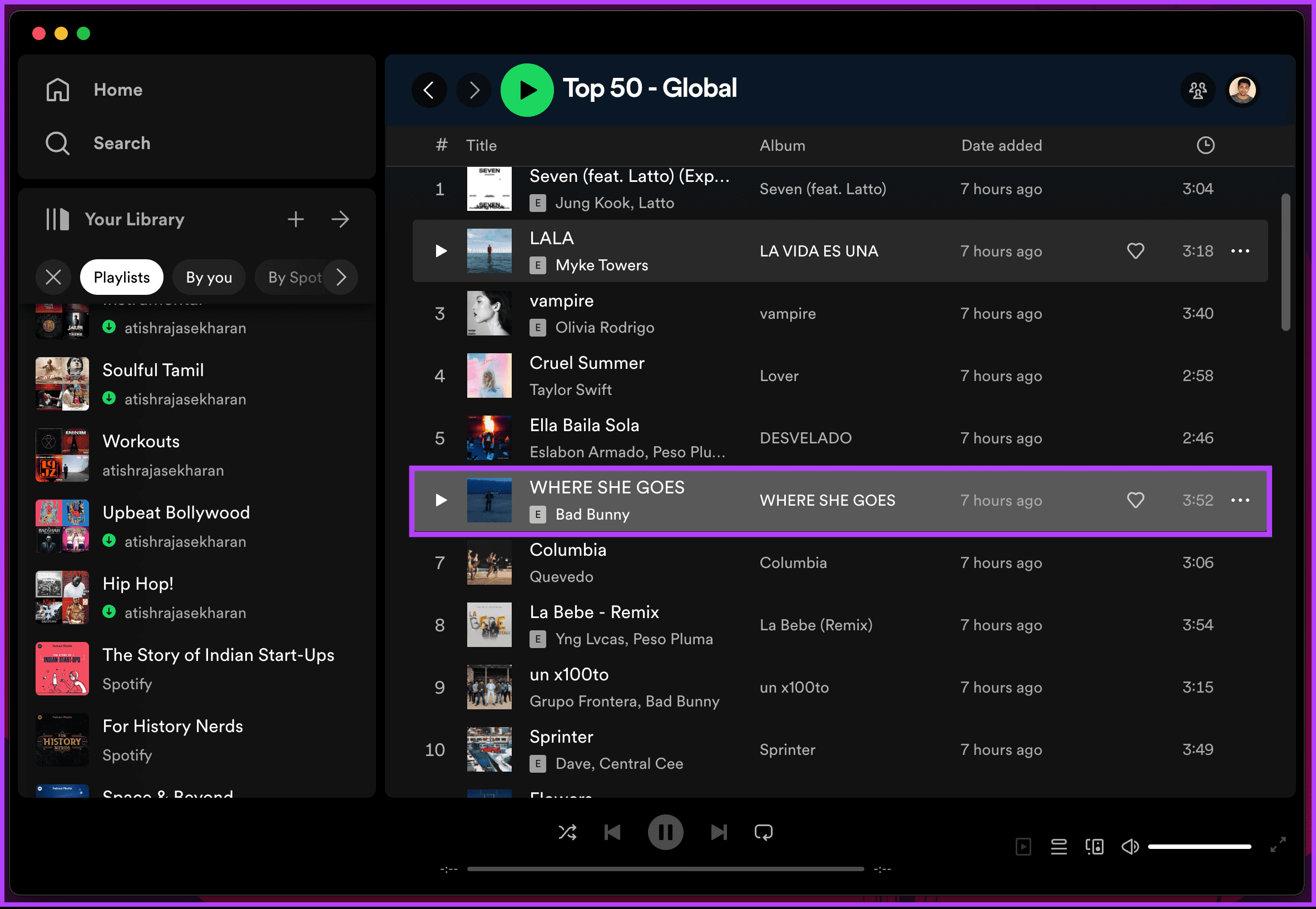 Click on the music