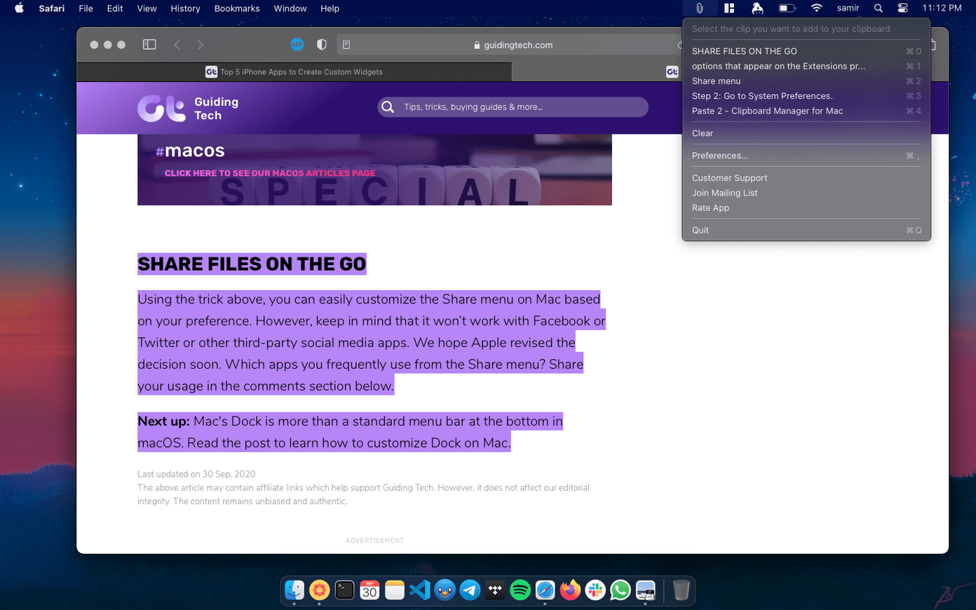 Copy Clip2 Clipboard Manager for Mac