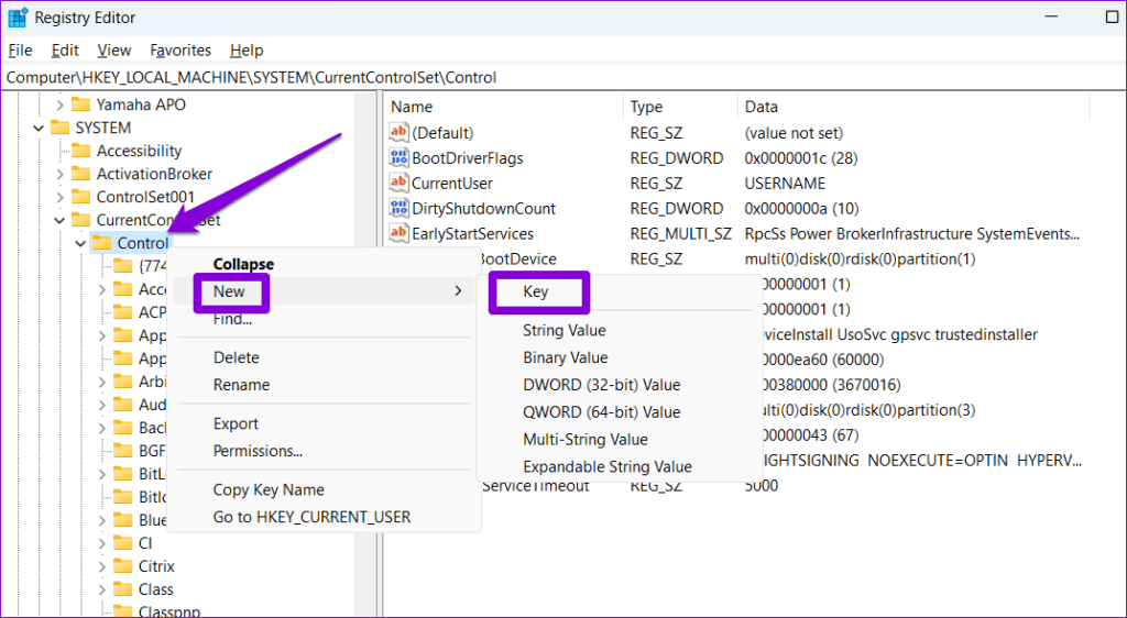 Create Key in Registry