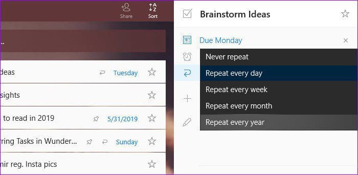 Create Recurring Tasks In Wunderlist 5