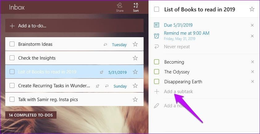 Create Recurring Tasks In Wunderlist 6