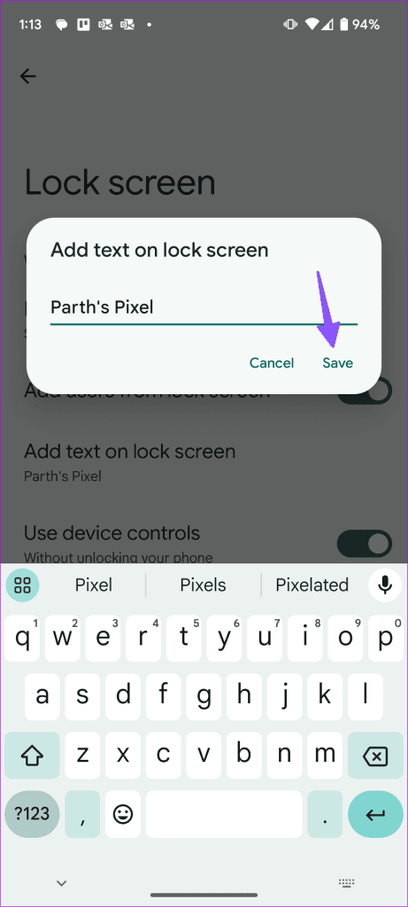 Customize Lock Screen in Android 14 10