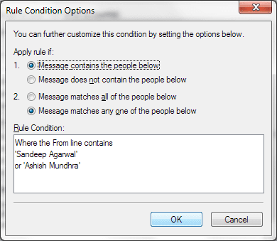 Customize People Rule