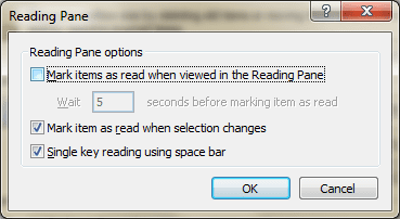 Customize Reading Pane