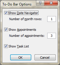 Customize To Do Bar