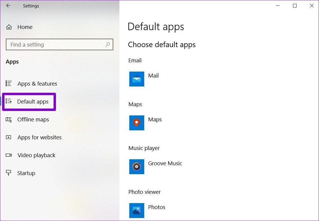 Default Apps