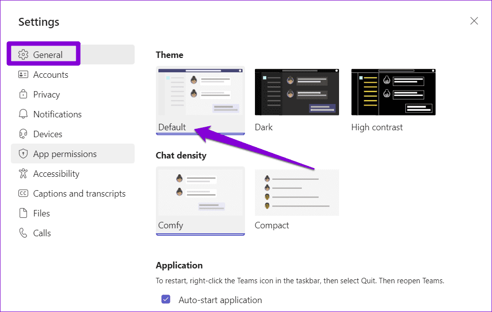 Default Theme on Teams