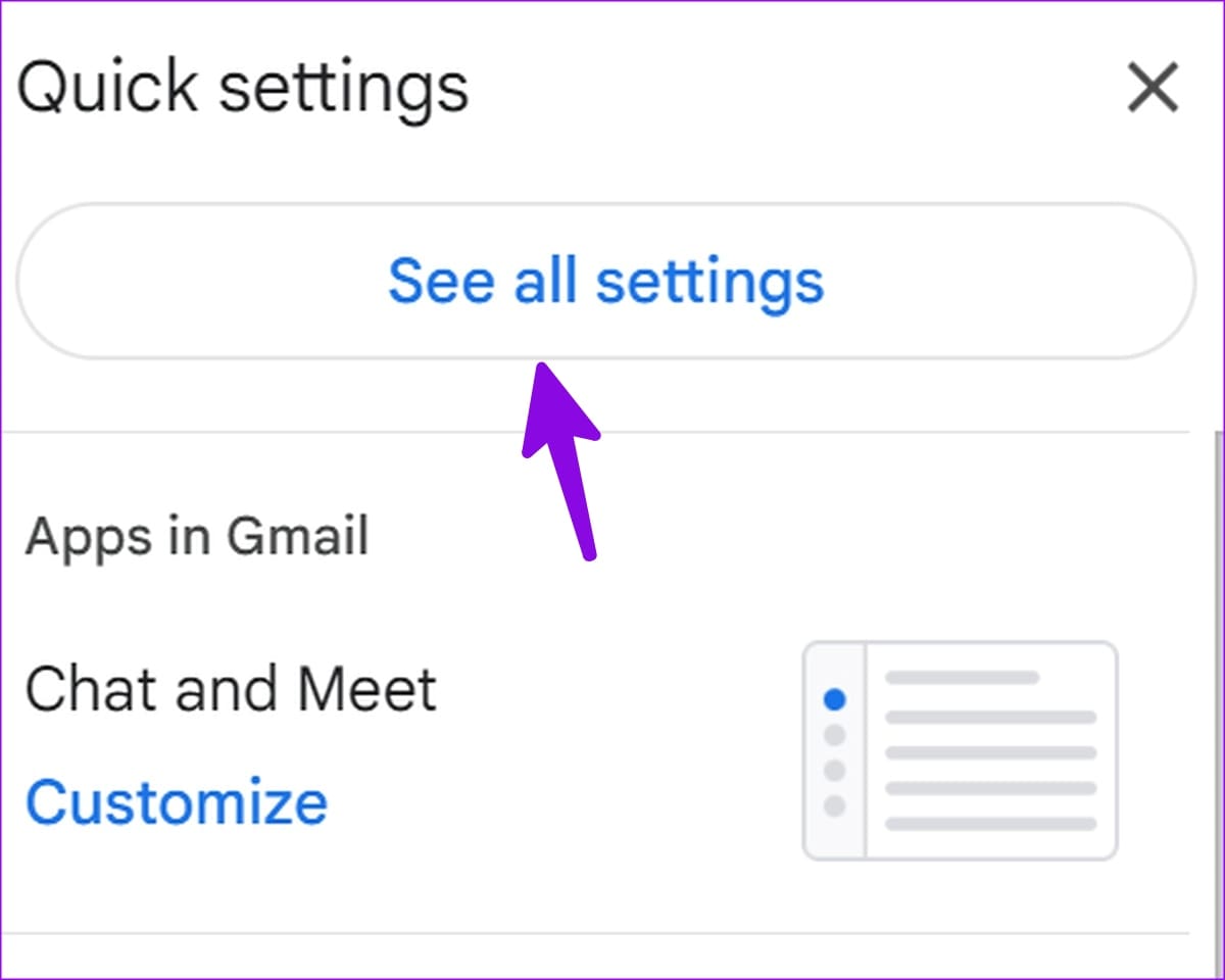see all Gmail settings
