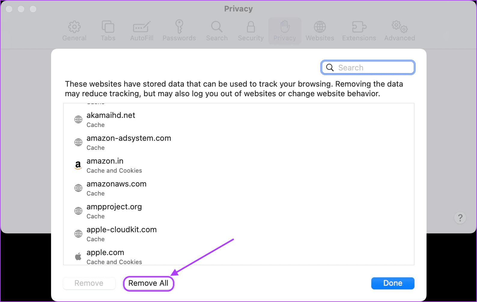 Delete All Website Data 4