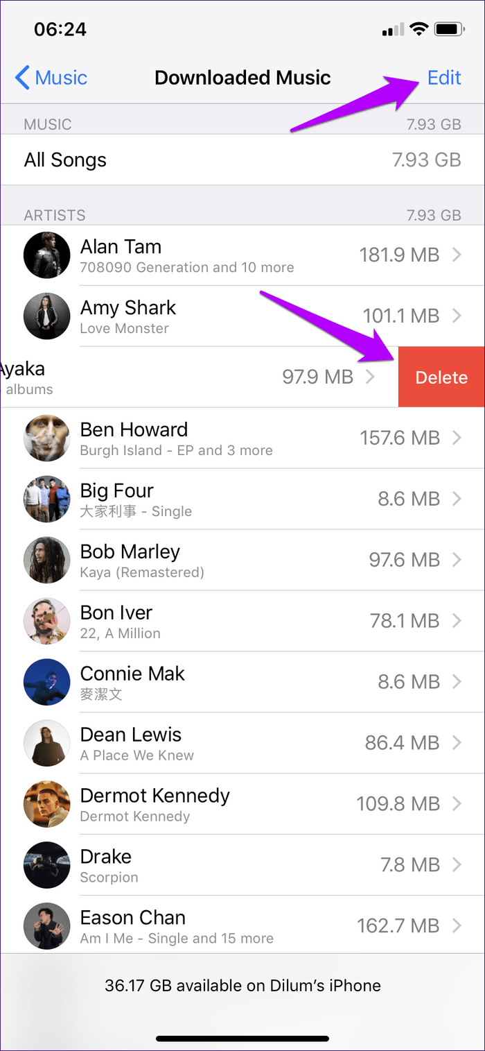 Delete Downloaded Songs Apple Music Iphone 9