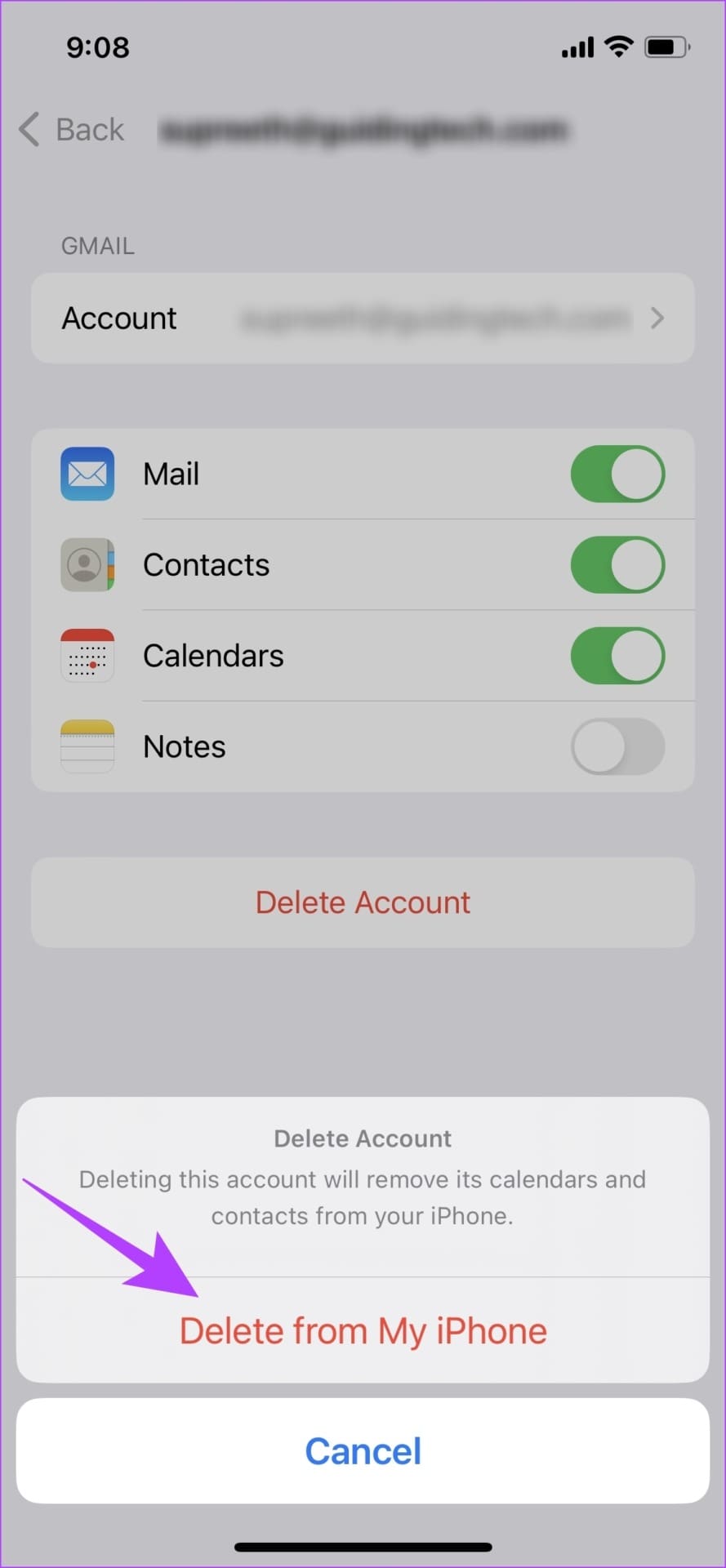 Delete From my iphone