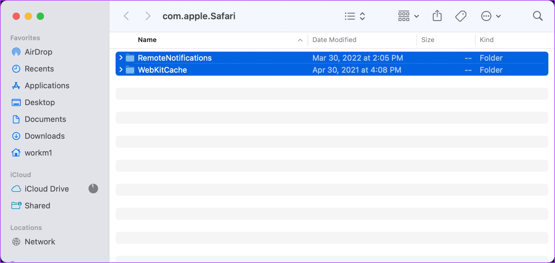 Delete Safari Cache Files 3