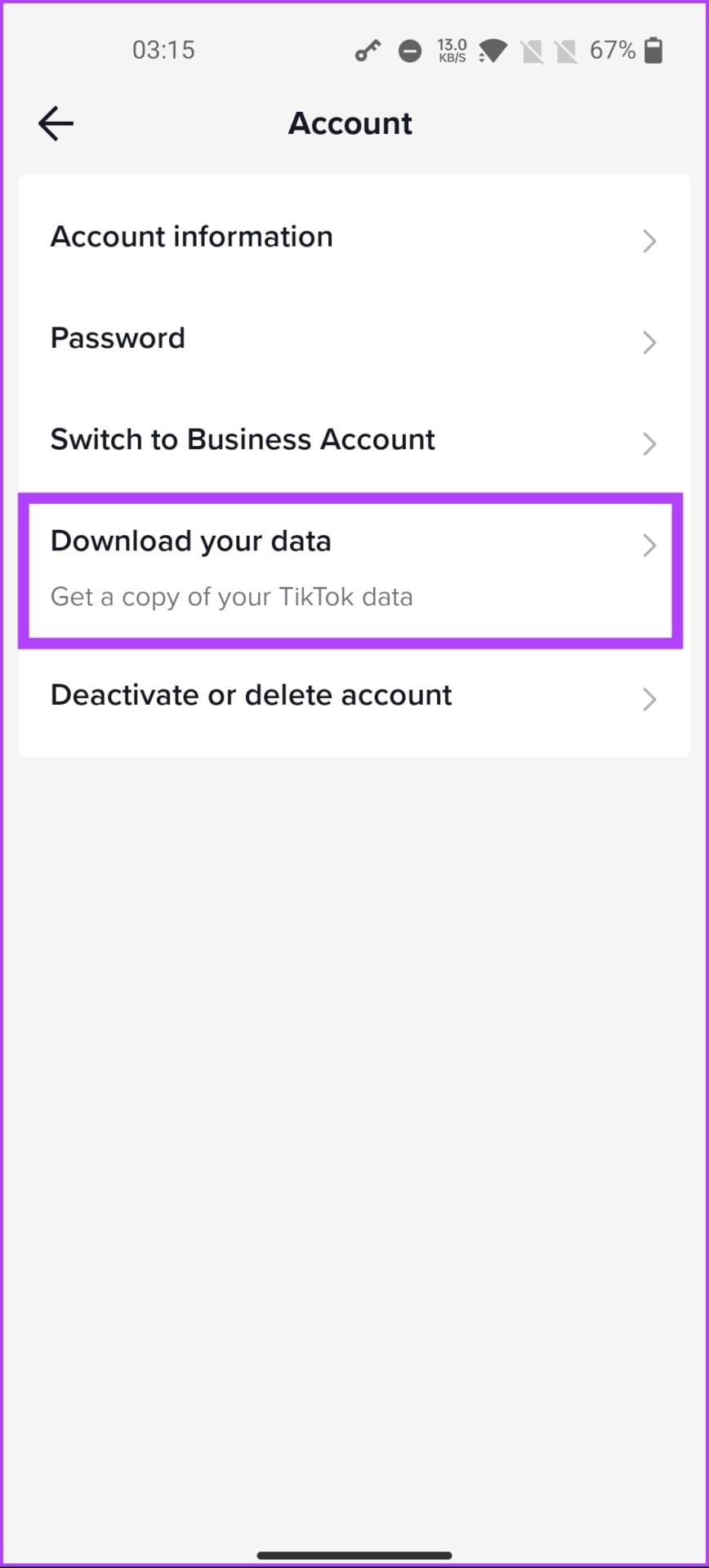 select 'Download your data.'