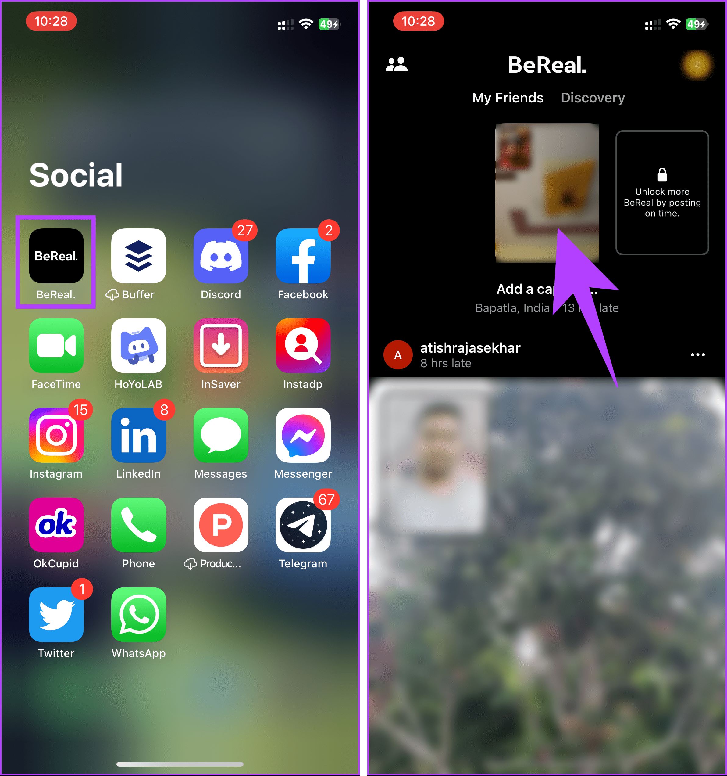 navigate to the post you want to delete
