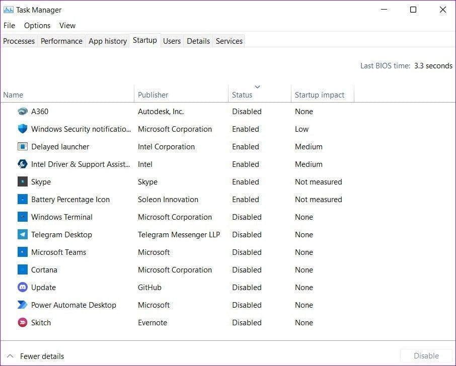 Disable All Startup Programs